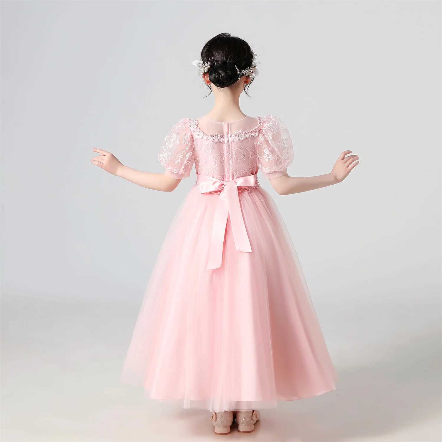 Baby Girls Party Dresses Elegant Kids Wedding Prom Gown Flower Girl Children Birthday Ceremony Princess Dress For Girl Clothing Z250904