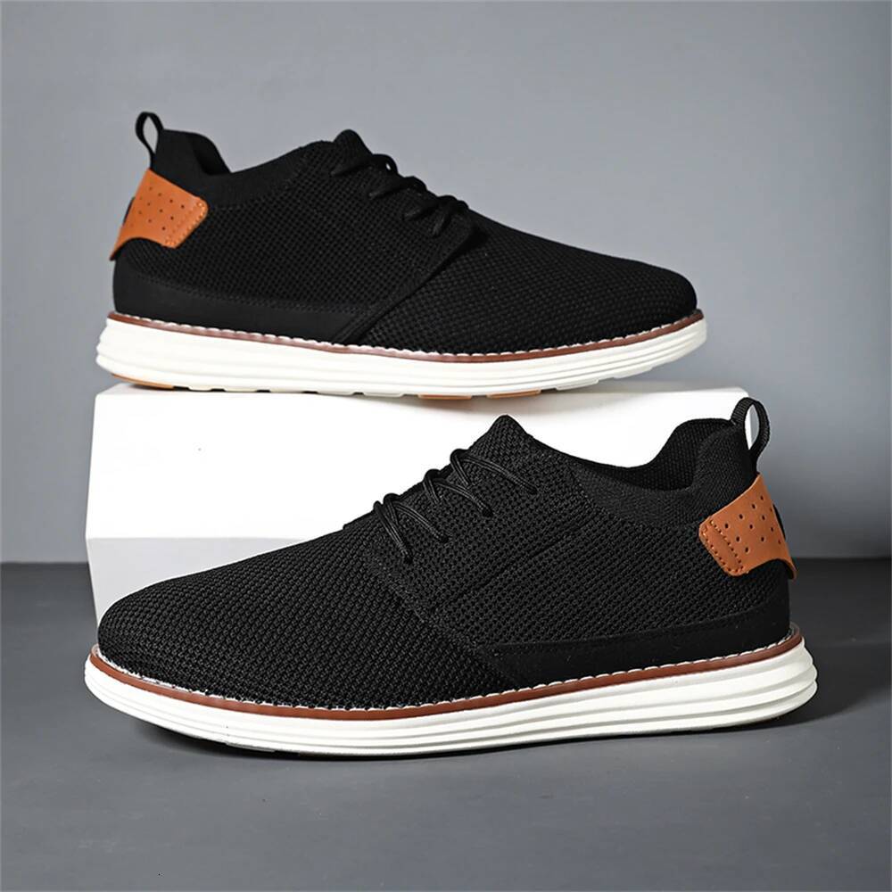 Plus Size Men's Trendy Solid Woven Knit Breathable Sneakers, Comfy Non Slip Shoes For Men Outdoor Activities ddmysaturn