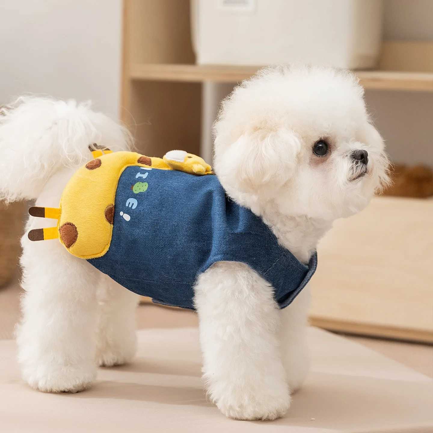 Thickened Pet Vest Mediumsized Dog Winter Cotton Coat Cute Threedimensional Deer Pattern Dog Clothes With Leash Hook W250904