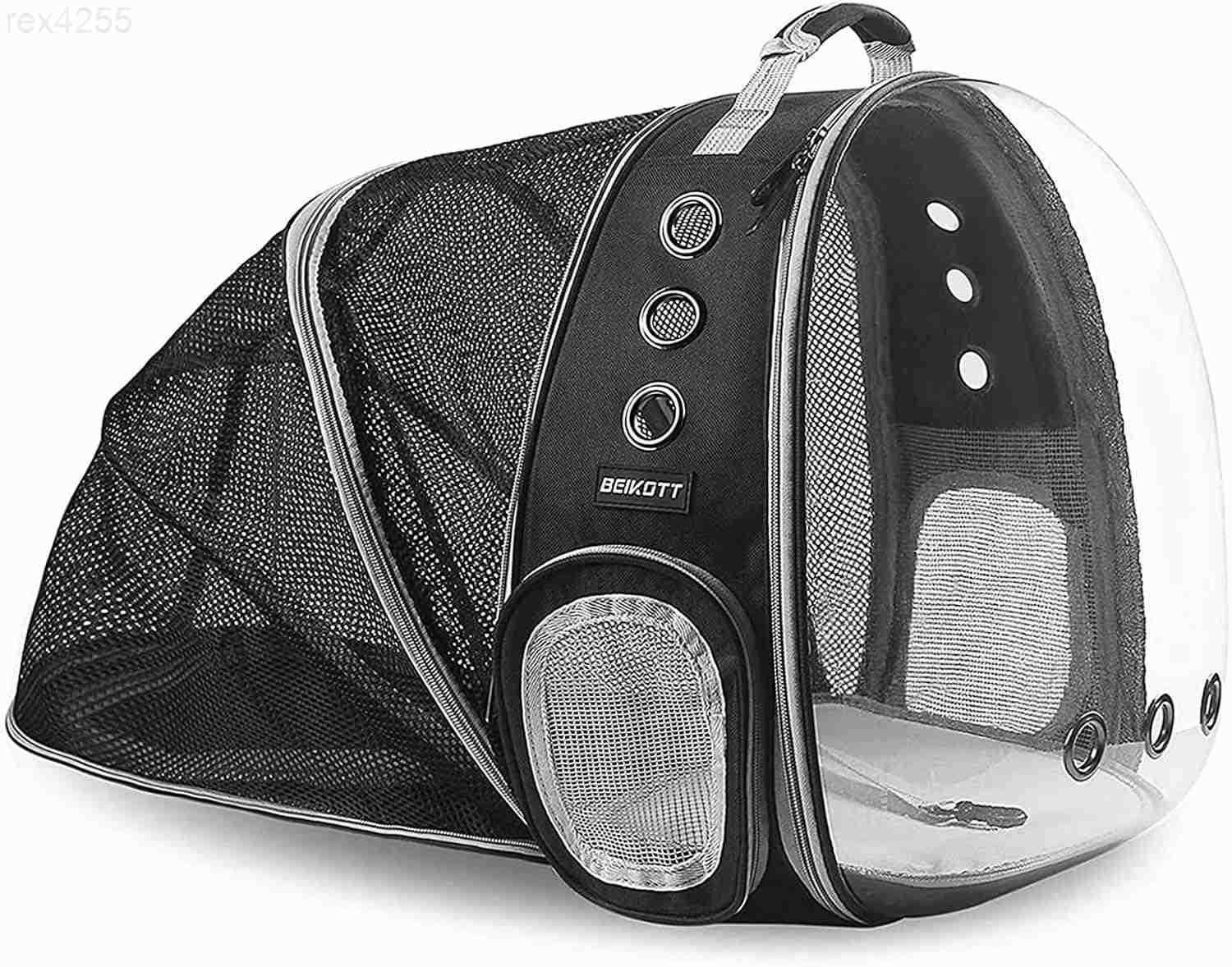 Cat Carrier Backpack Dog Backpack Ventilate Pet Cats Puppy Dogs Birds Bunny Backpack for Travel Indoor Outdoor UseBlackW250904