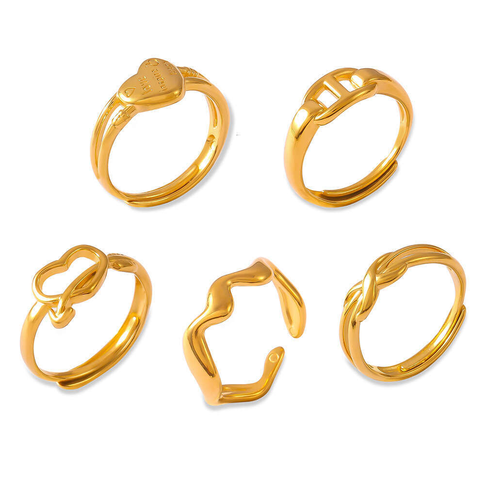 DHcollections Stylish Heart - Shaped Ring for Women: Ins - inspired, Titanium Steel Plated, Open - ended Design