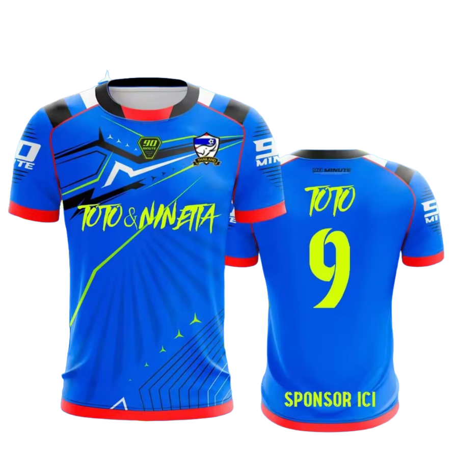 Athletic & Outdoor Apparel 2025 Summer T-Shirt 90 Minute Toto & Ninetta Double Side Print Short Sleeve Oversize Breathable Quick Dry Tops Soccer Wear