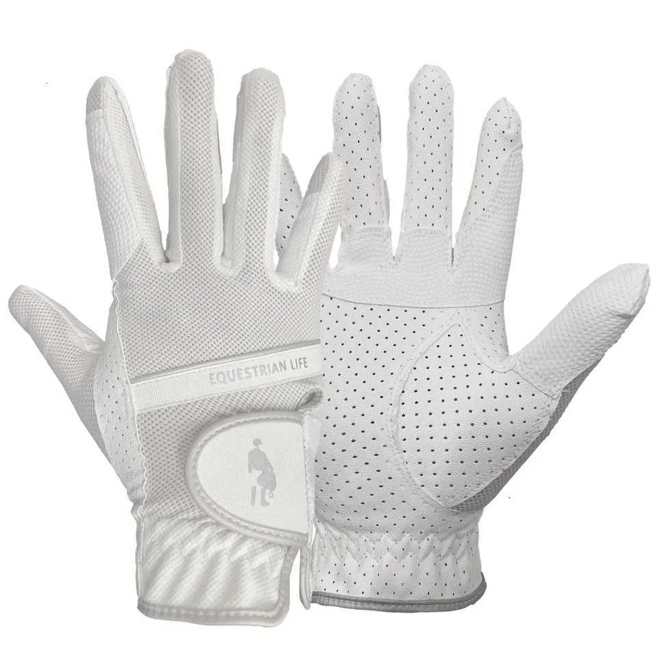 Equestrian Sports Gloves Elastic Mesh Gloves NonSlip Breathab WearResistant Cycling Gloves Rider EquipmentXJ250904
