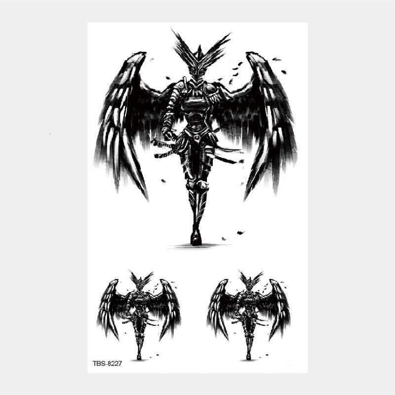 Black Animal Mandala Flower Disposable Tattoo Sticker TBS Series