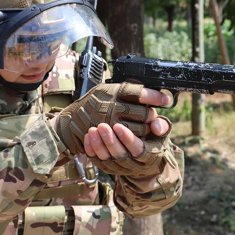 Outdoor tactical halffinger gloves rock climbing sports motorcyc riding protection labor protection work tool gloves menXJ250904