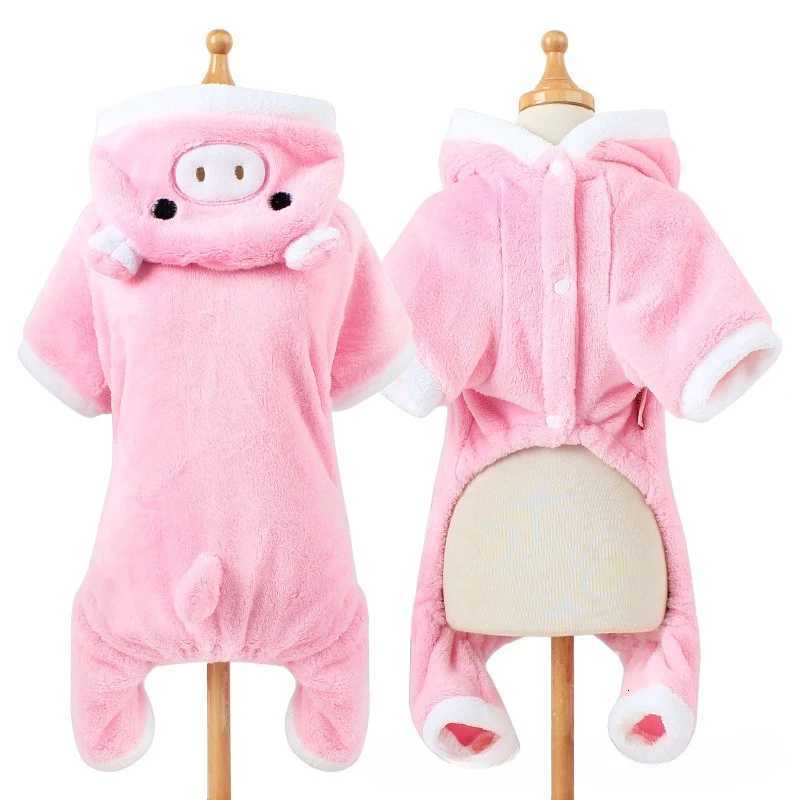 Pet Dog Clothes Funny Pig Shape Warm Fleece Jumpsuits for Small Dogs Puppy Hoodies Chihuahua Yorkshire Costume Coats W250904