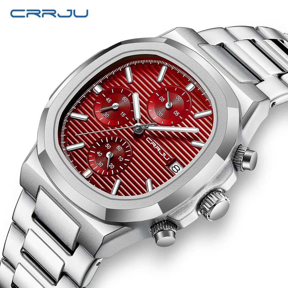 CRRJU Luxury Man Watch Business Waterproof M Clock Luminous Date Stainless Steel Square Quartz Men Watch reloj hbre 2024 X250904