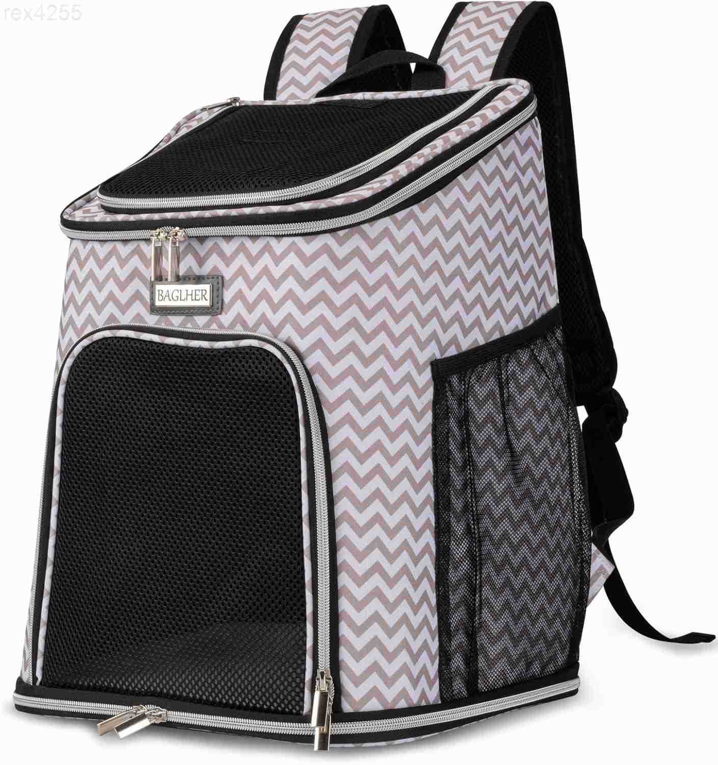 Cat Backpack Carrier Mesh Pet Cat Carrier for Medium Small Dog Cat Puppy Kitten Bunny up to 18lbs Dog Travel Backpack for Picnic Hiking Walking Cyclin