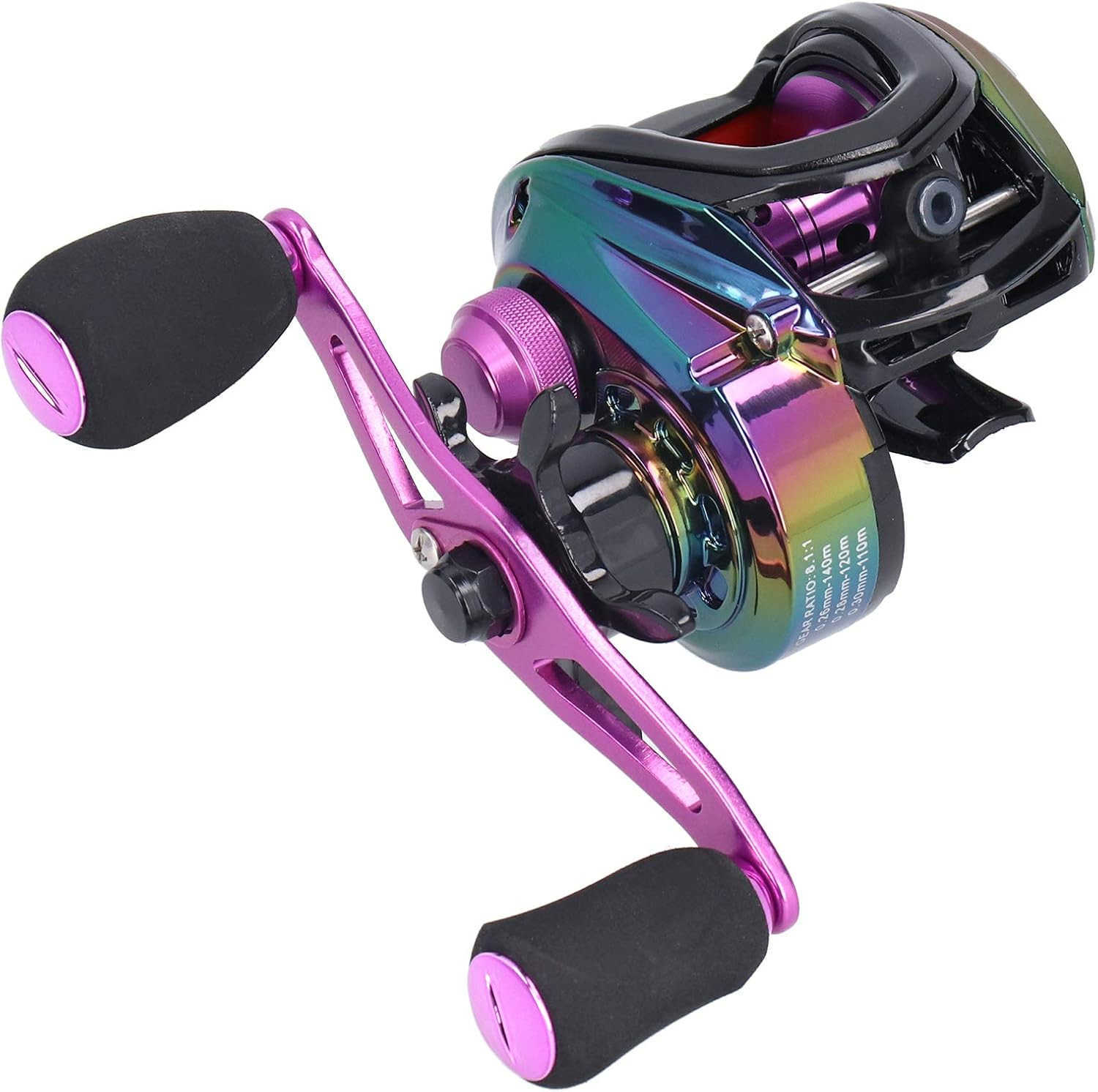 Fishing Reel Casting Reel High Speed Ratio 811 Baitcasting Fishing Reel Metal Lightweight 12 Gear Magnetic Brake for Fishing W250904