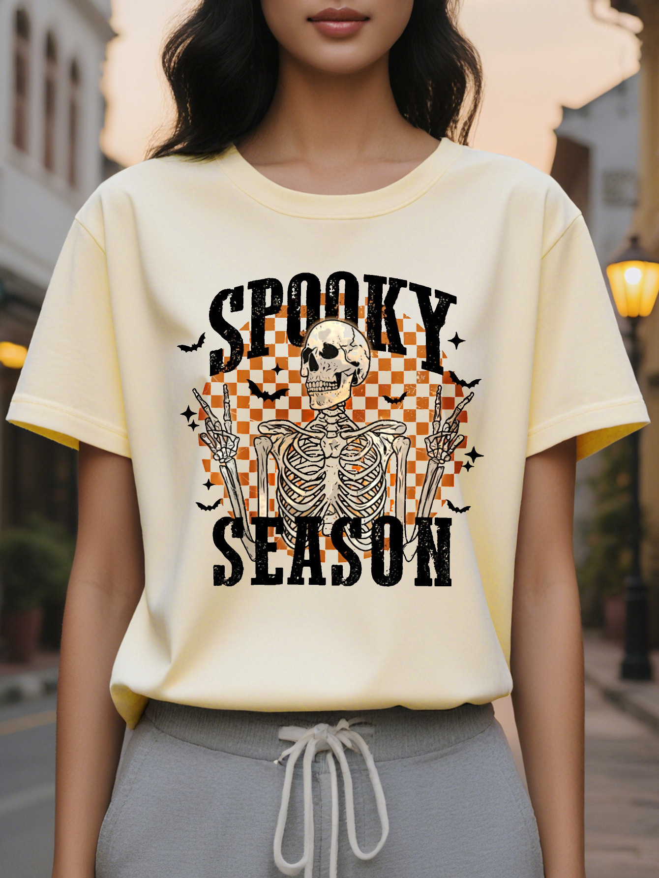 Holiday Orientation million Holy Festival European and American Fashion Letter Print T-shirt Women's Clothing