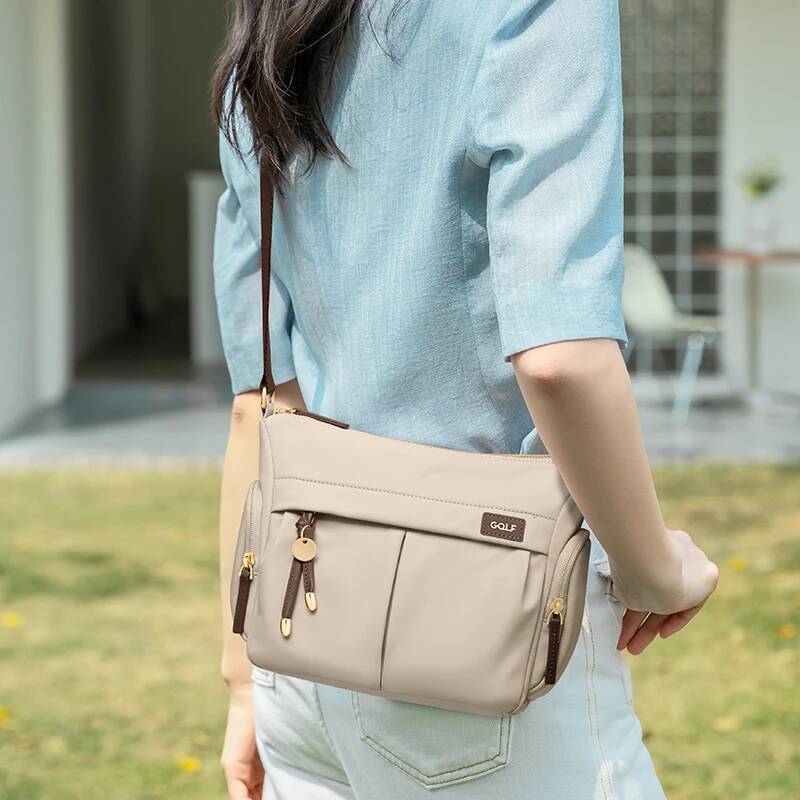 GOLF Crossbody Women's Nylon Shoulder Bag Lady Bucket Mini Cross Body Purse Handbag New Fashion Square Bags 2024 Summer