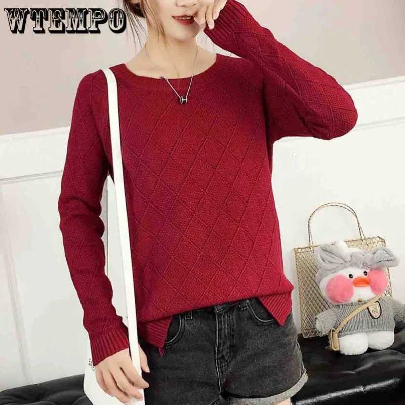 WTEMPO Autumn Winter Basic Turtleneck Knitted Bottoming Warm Sweaters Womens Pullovers Long Sleeve Pullover Jumper Tops M250904