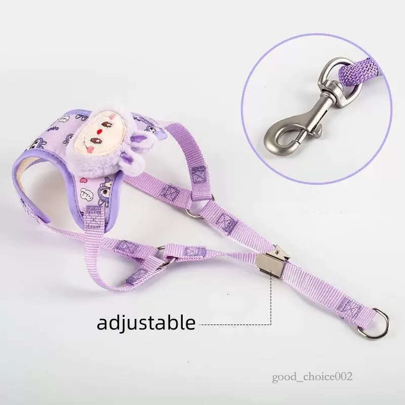 Lanjia- Labubu Dog Leash, Step-In Soft Mesh Puppy Vest With Cute Patterns And Doll Decorations, Breathable Pet Harness For Small Sized Dogs B142 Df26d