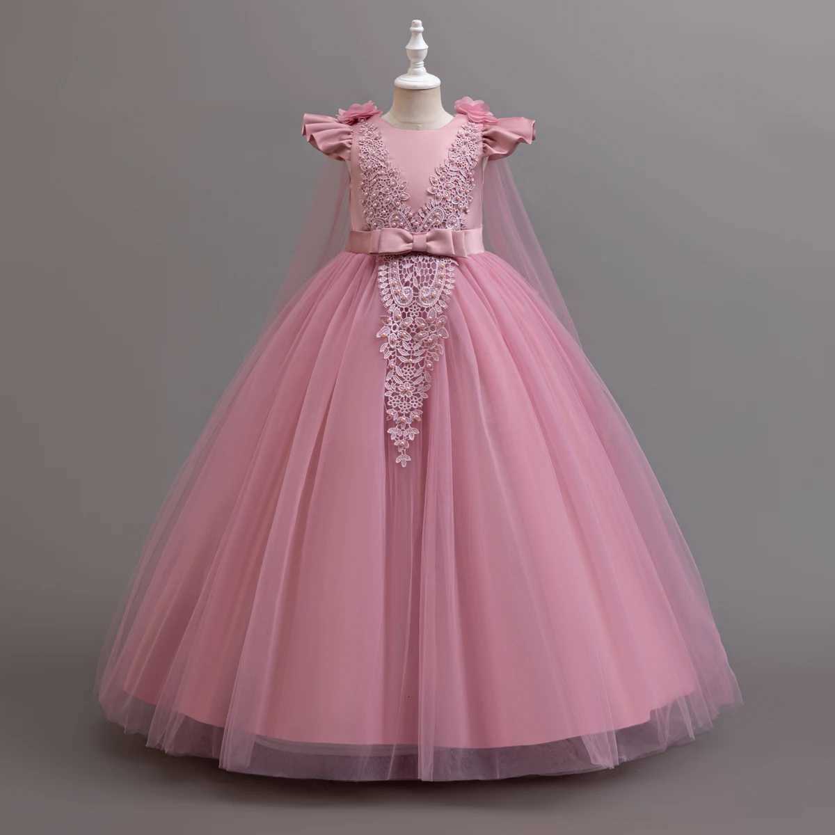 10 Long Flower Bridesmaid Dresses For Girls Children Wedding Prom Gown Girl Party Dress Elegant Kids Communion Evening Clothes Z250904