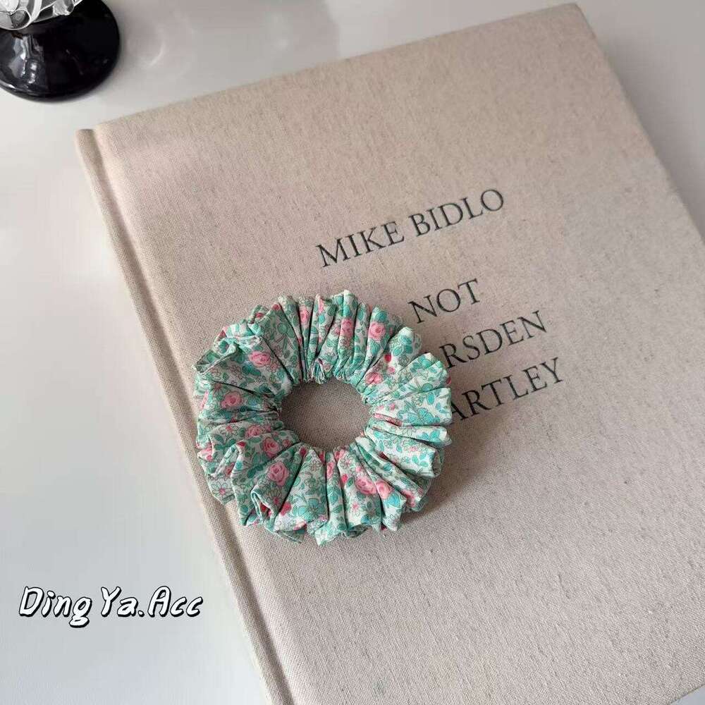 DH collections Korean - style Gorgeous Checked, Floral and Tweed - inspired Pleated Chunky Hair Ties