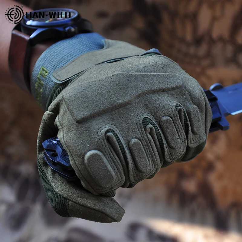 Combat Tactical Gloves Men Training Full Finger Camouflage Accory Paintball Hunting Gloves Soldier Shoot Bicyc MittensXJ250904
