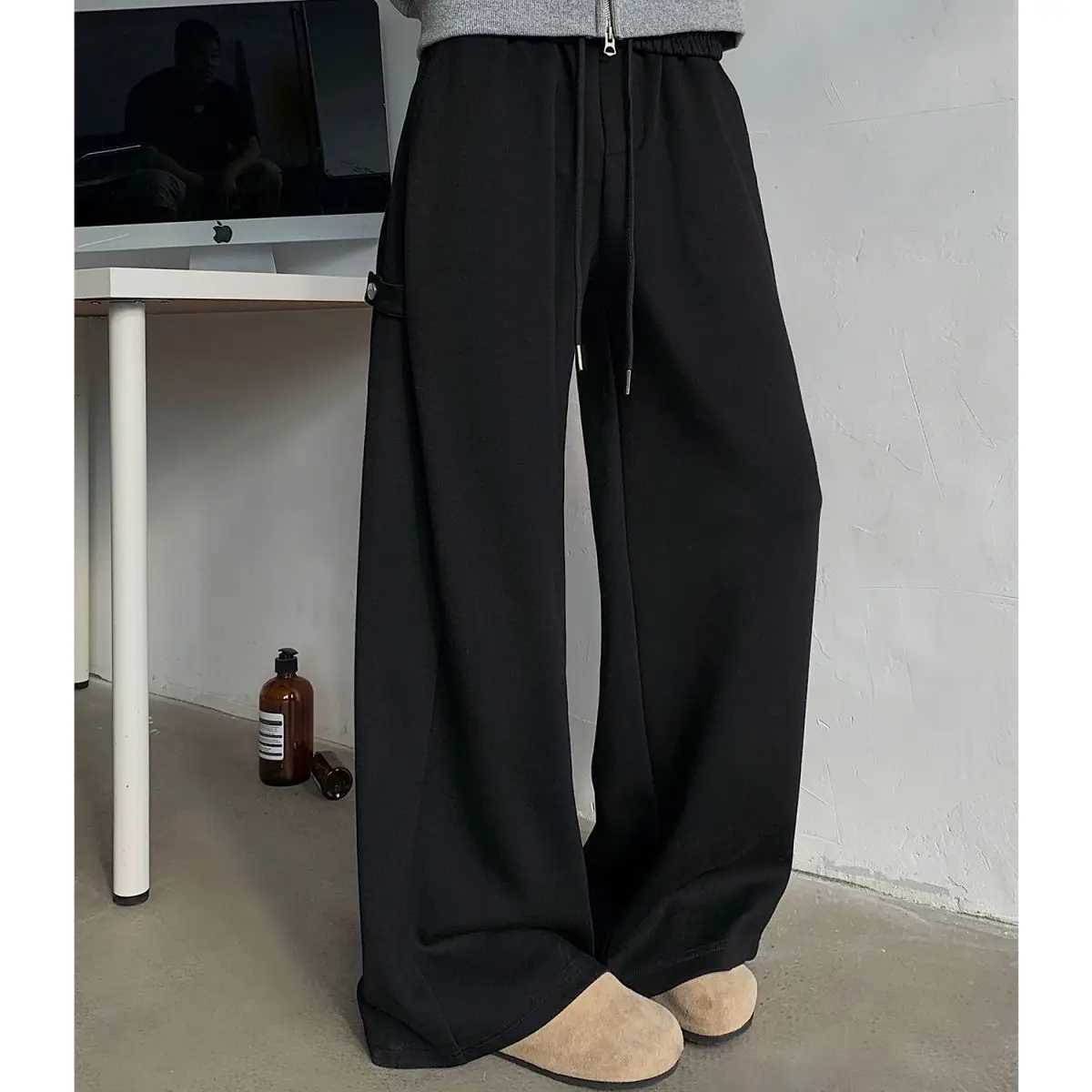 Casual Pants High Street Sports Long Loose Sweatpants Wide Leg Straight Trousers MenXJ250904