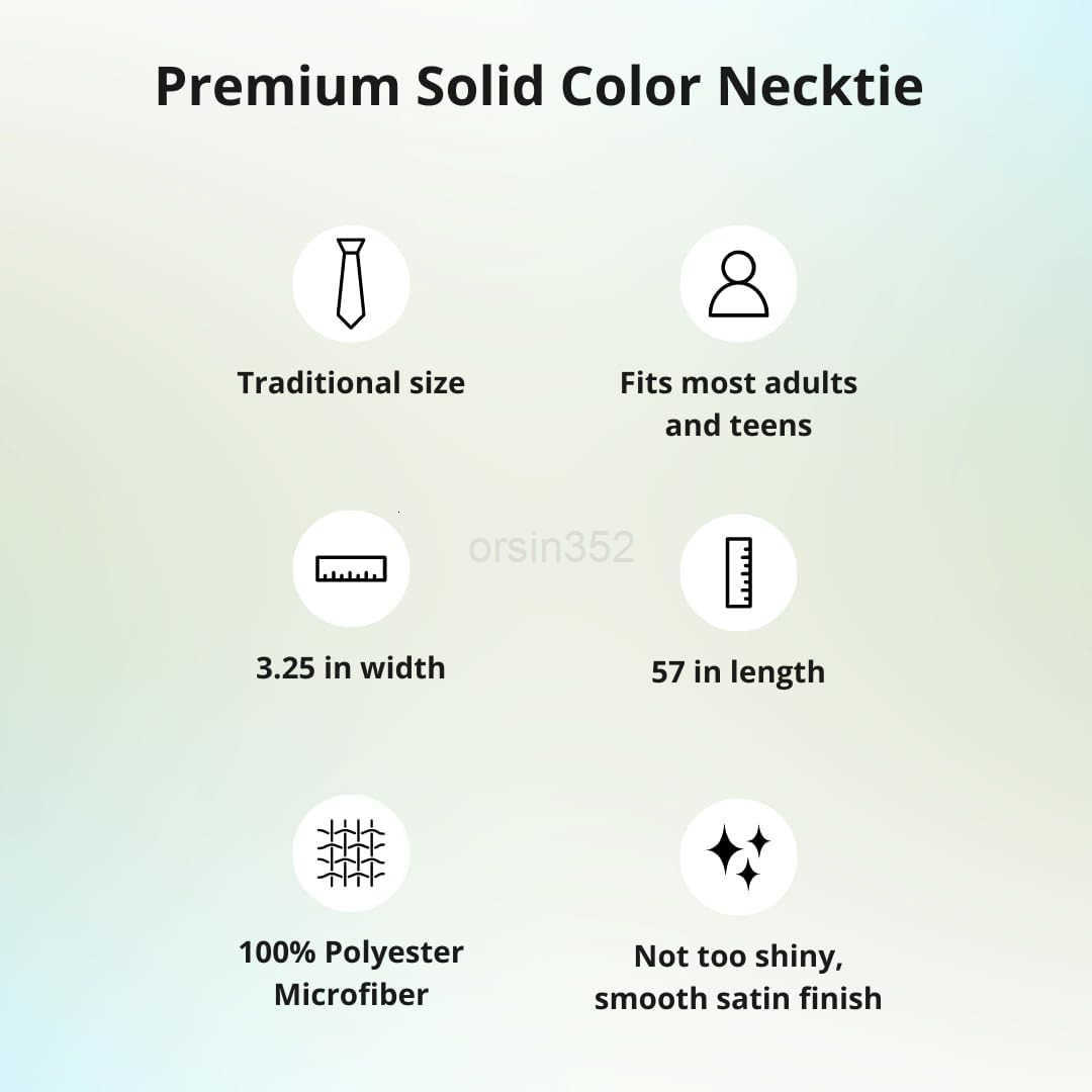 Premium Solid Color NecktieW250904