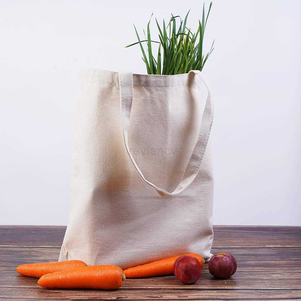 Canvas Tote Bags 2 Pcs MultiPurpose Reusable Bags Perfect for Grocery Shoppping DIY GiftsW250904