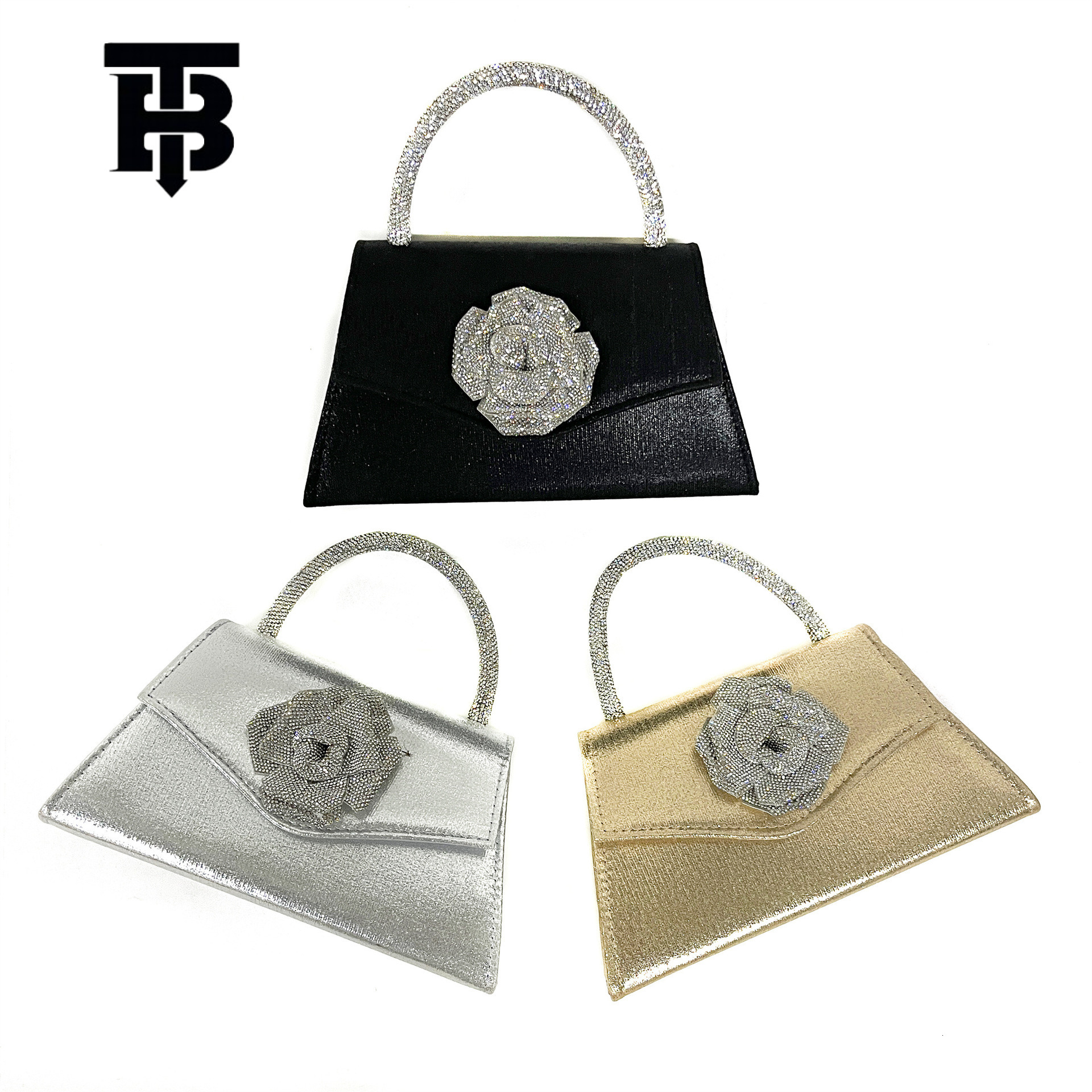 TB BHULAMTE Factory Wholesale Handbag Cross-Border Foreign Trade Designer s bag Evening Bag Women's Bag Evening Dress Bag Flower Inlaid Diamond P