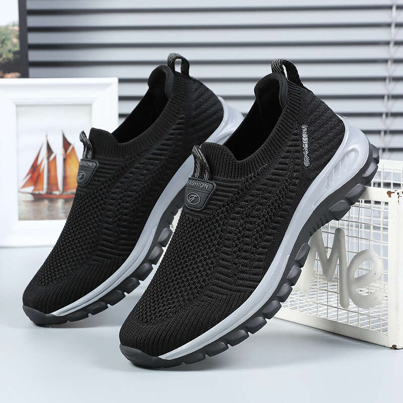 Men's Autumn Breathable Outdoor Sports Casual Bottom Soft Surface Anti Slip Lightweight Walking Shoes