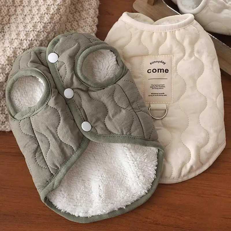 Winter Pet Coat Clothes for Cold Weather Clothing Warm Dog Clothes with Built in Harness Hole Pet Apparel Cozy Snow Vest W250904