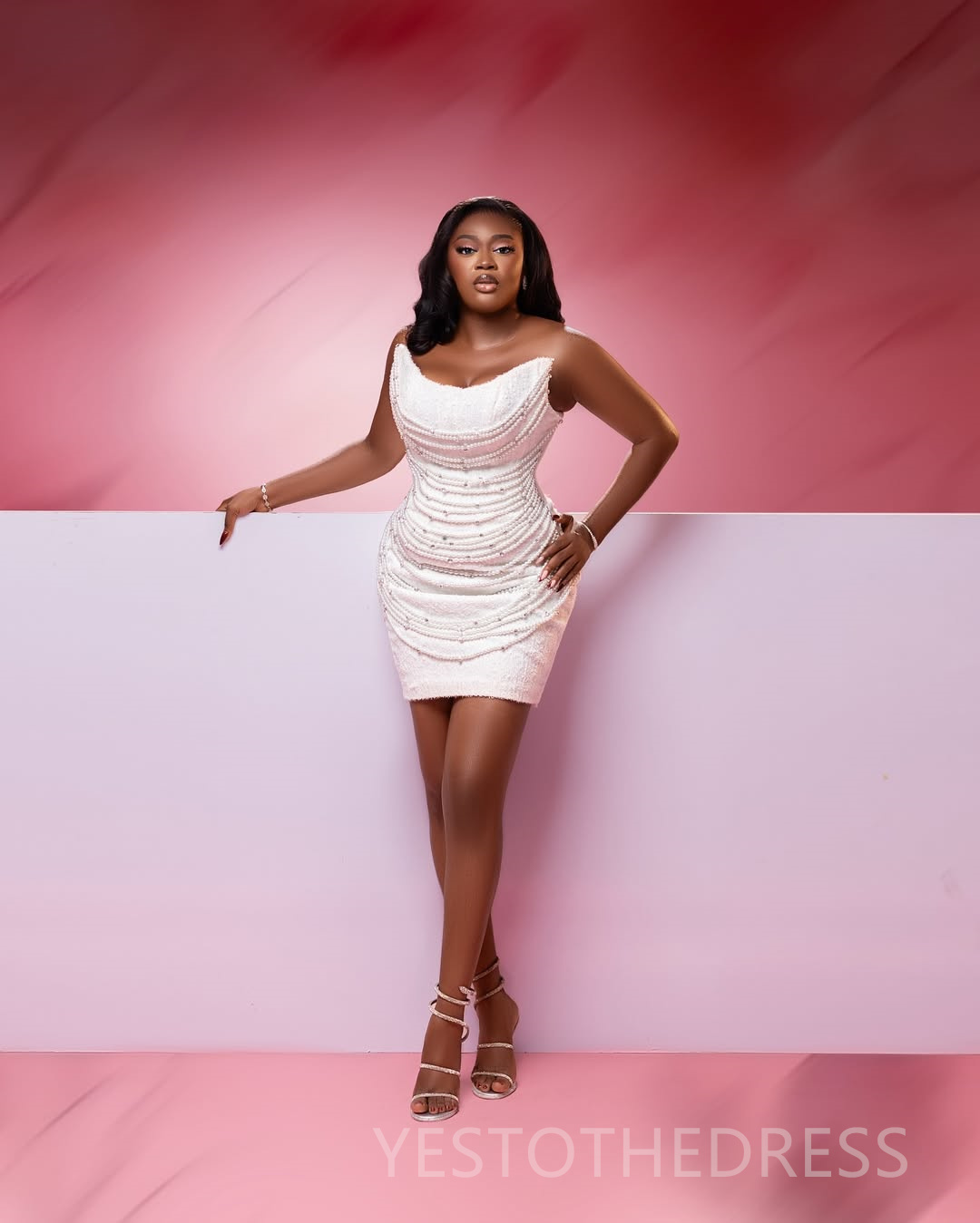 2025 Off White Cocktail Dresses For Women Homecoming Dress Sheath Illusion Strapless Pearls Beaded Lace Crystals Tassel Prom Dresses For Black Girls C