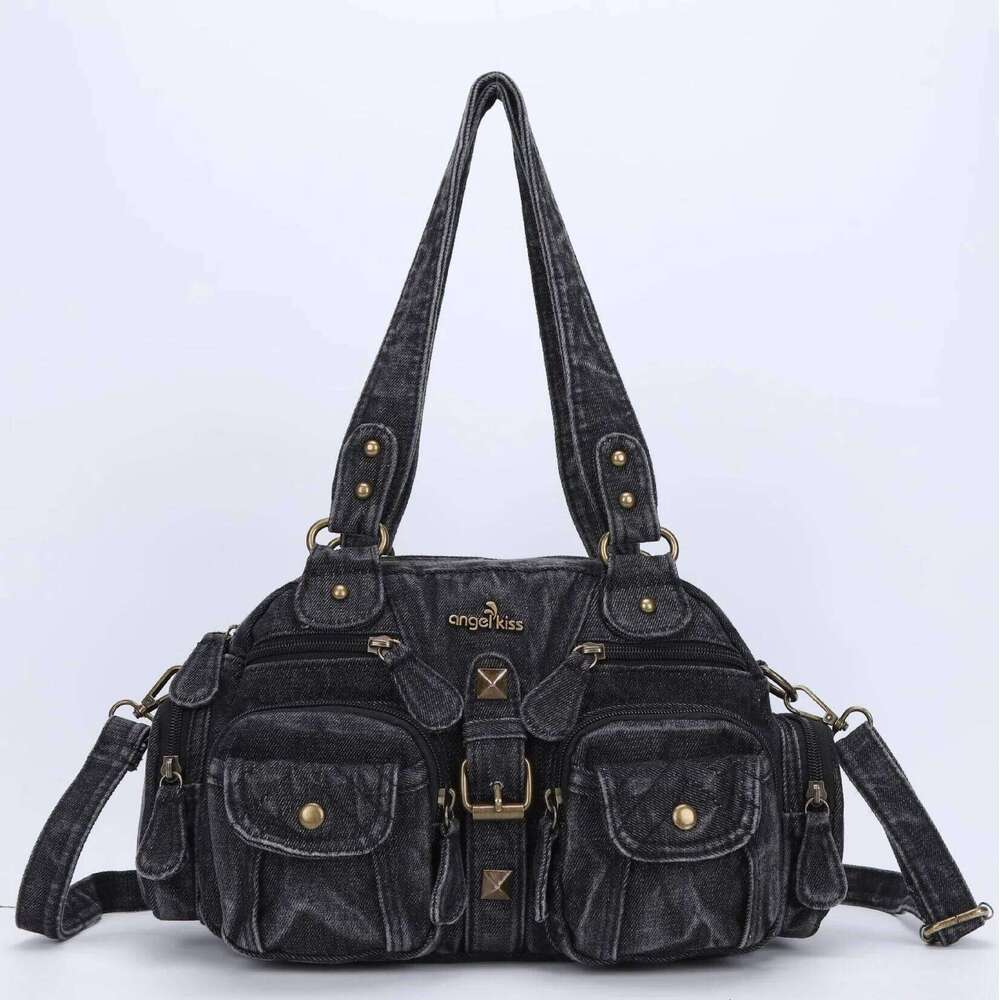 Angelkiss Women Handbags Satchel Top-handle Handbag Denim Bag Dumpling Give Gifts Shoulder Bags Phone Money Pack