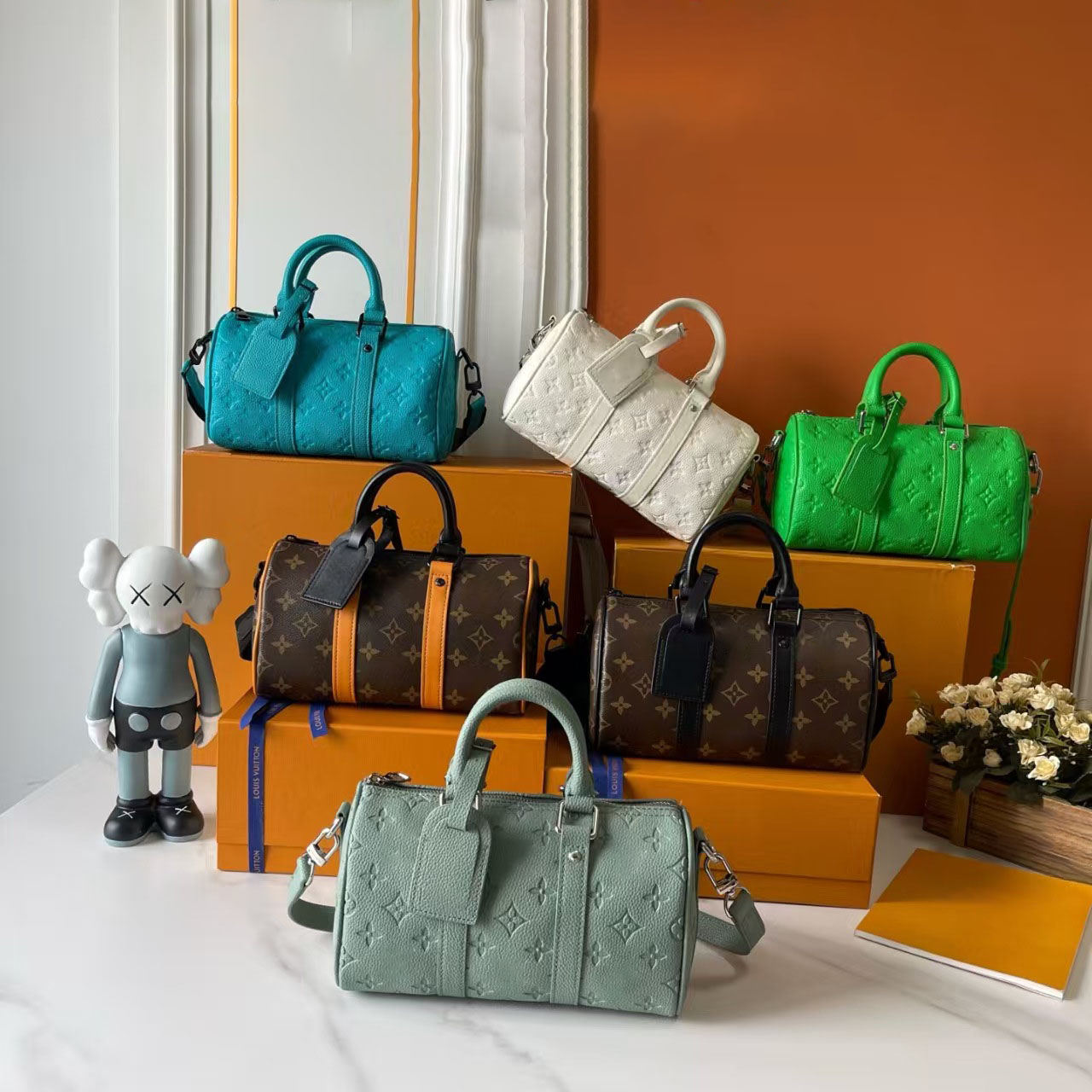 hot Shoulder Bags Top Designer Mini Nano 25cm 30cm Shoulder Bag Women Leather Denim Crossbody Luxury Brands Embossed Tote Purse Brown Flower Handbag Designer Bag