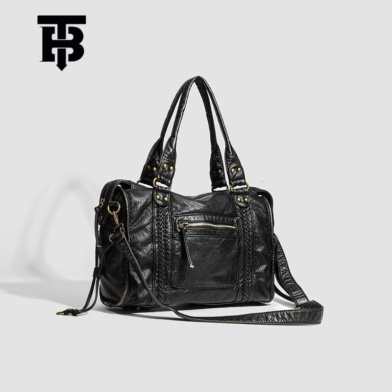 TB BHULAMTE Cross-border Hot-selling French Retro Motorcycle Bag Single Shoulder Crossbody Bag Tote Bag Large Capacity Designer s bag Women's Bag