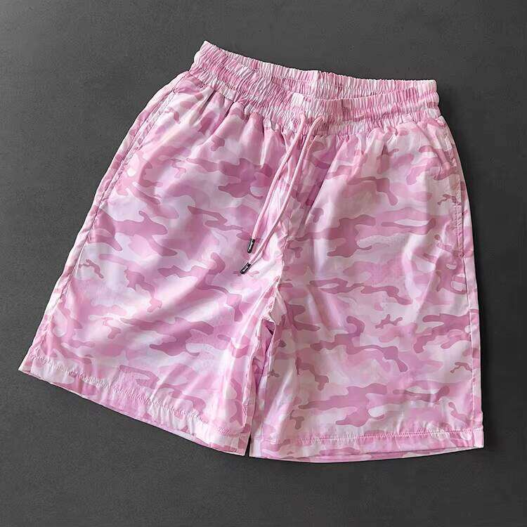 Unisex Quick-Dry Shorts with Drawstring Elastic Waist Camouflage Loose Sports Pants Sportswear Manufacturer