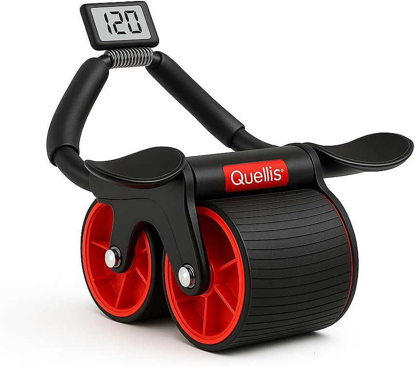 AB Roller for Men Women Core Strength Training Wheel Set with Elbow Support 2 Knee Pads Abdominal Exercise Roller for Core Stability Belly Fat Reducti