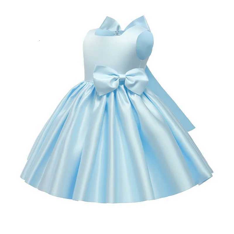 Girls Big Bow Dress Elegant Princess Wedding Gown Children Fashion Bowknot Dresses Kids Toddler Birthday Party Clothing 1-8Y Z250904