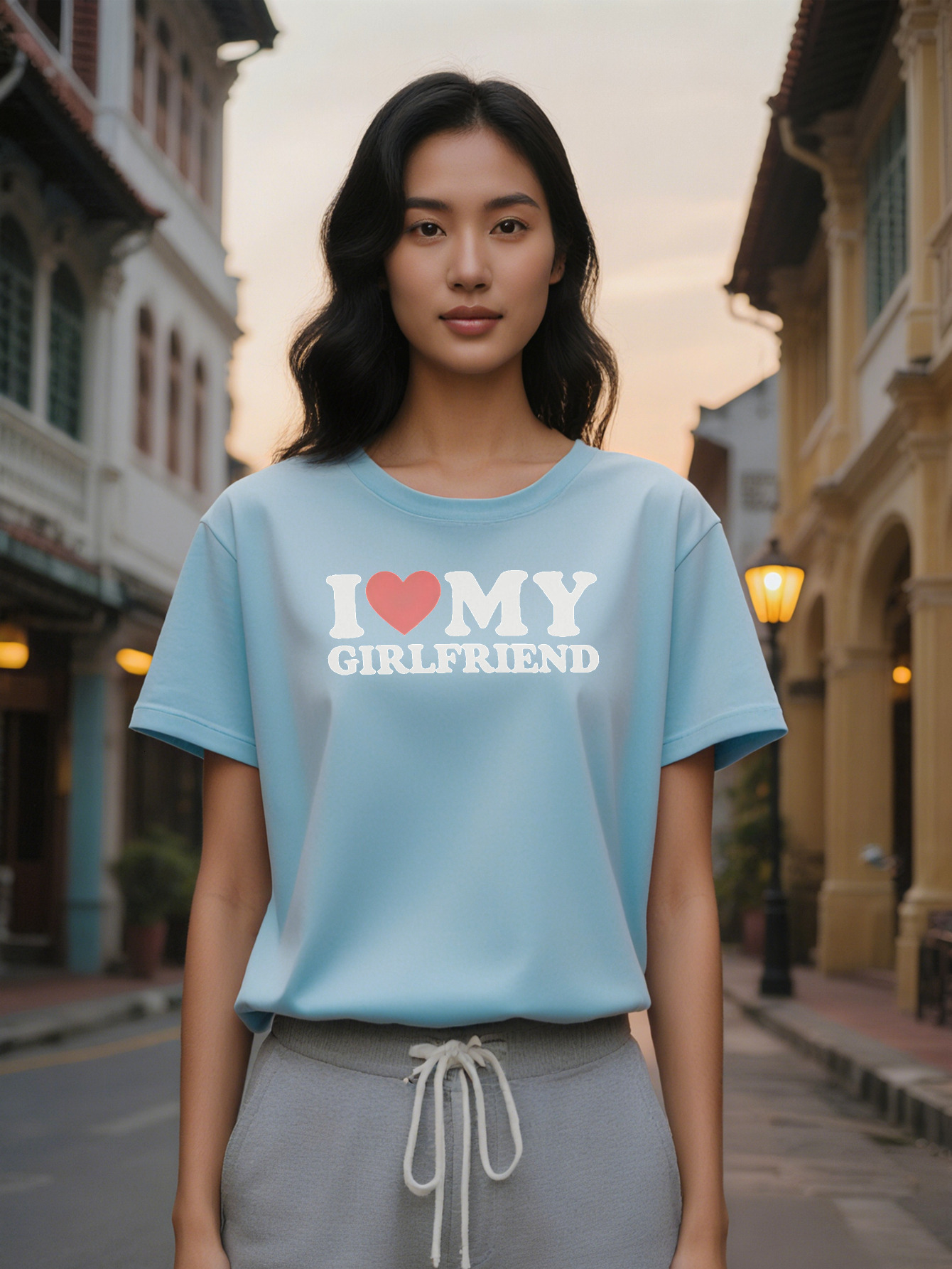 Large XL Funny Lady Graphic Tee Vintage Black Casual Summer Short Sleeve Shirt with Humorous Letter Print, Washable Pure Plus Size