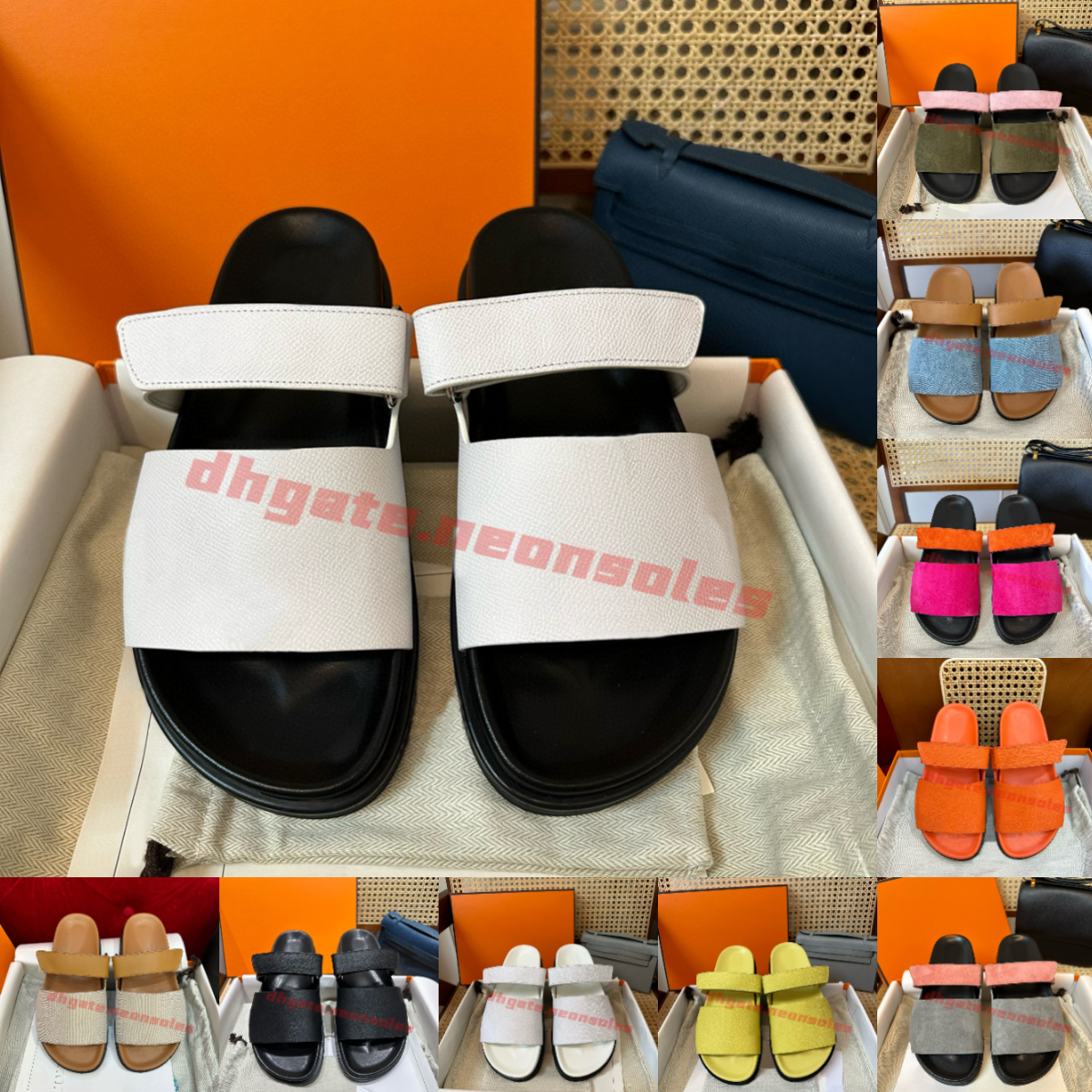 Chypre Designer plush slippers sandals Best Quality Sliders Outwear Leisure Vacation beach flat bottom sandale slides size 35-46