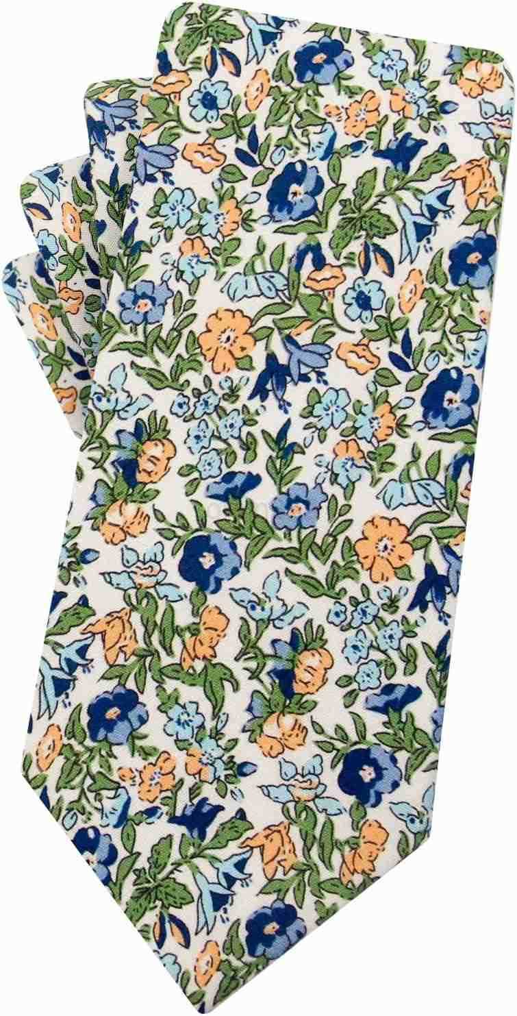 Mens Cotton Floral Neck Tie 256 Printed Skinny TieW250904