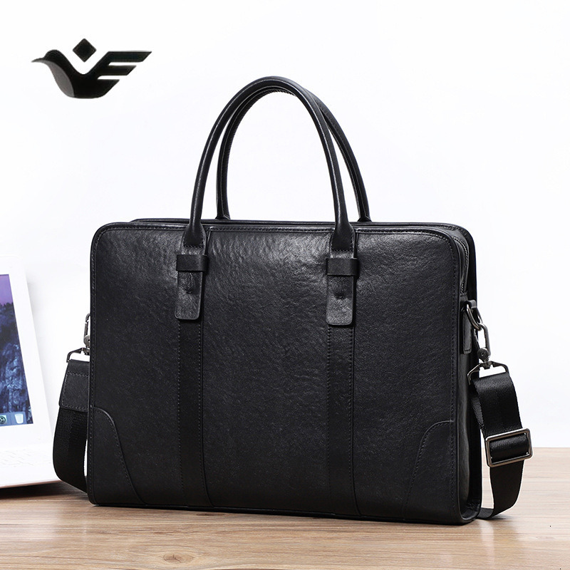 Feiyan Free Shipping New Designer Bag Luxury Shopping Bag Genuine Leather Handbag Top Layer Cowhide Men's Single Shoulder Bag Fashion Briefcase L