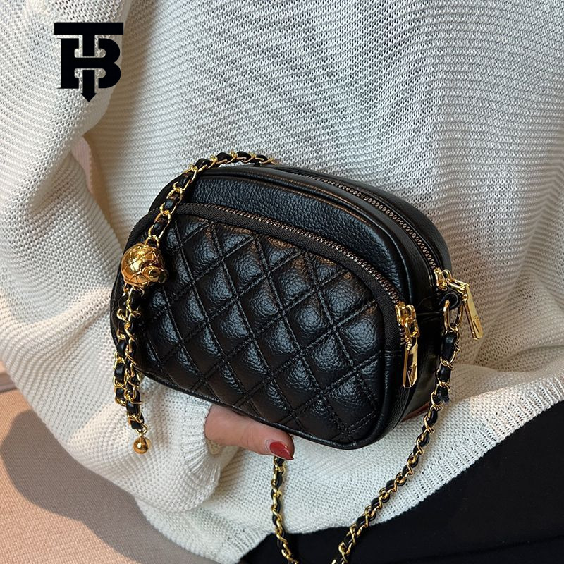 Designer s bag TB BHULAMTE Textured Small Bag for Women, Ins Niche 2025 New Fashion Summer Quilted Chain Crossbody Bag