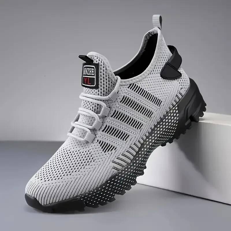 Shoes Men Breathable Mesh for Summer Youth Running Sports Leisure Flat Bottomed Fashionable Casual Lace Up Sneakers ddmysaturn