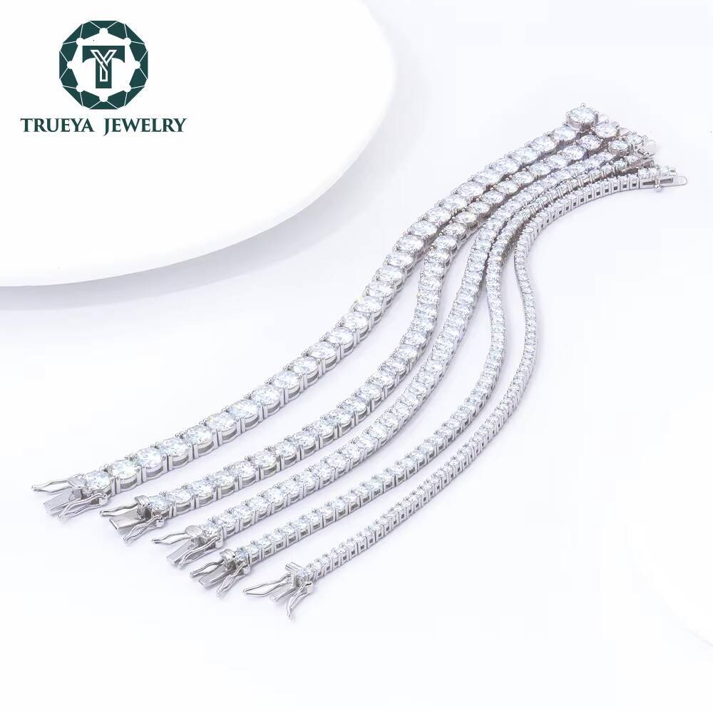 Hip Hop Men Jewelry 5mm Tennis Chain Bracelet for Women White Gold Plated 925 Sterling Silver Fine Chain Link Bracelets