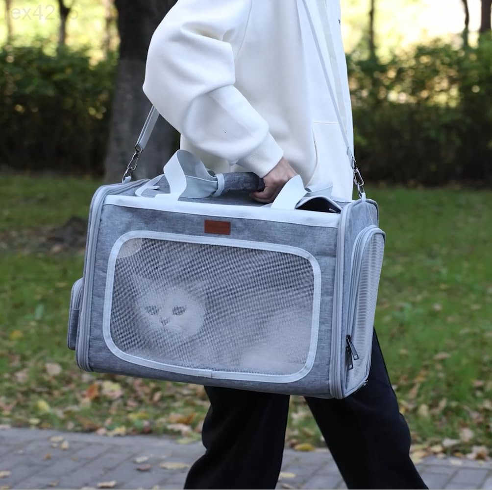 Soft Cat Carrier Pink Small Dog Carrier Airline ApprovedUnique Expandable Pet CarrierStrudyVentilatedSoft Sided Pets Carriers CageDurable Small AnimaW