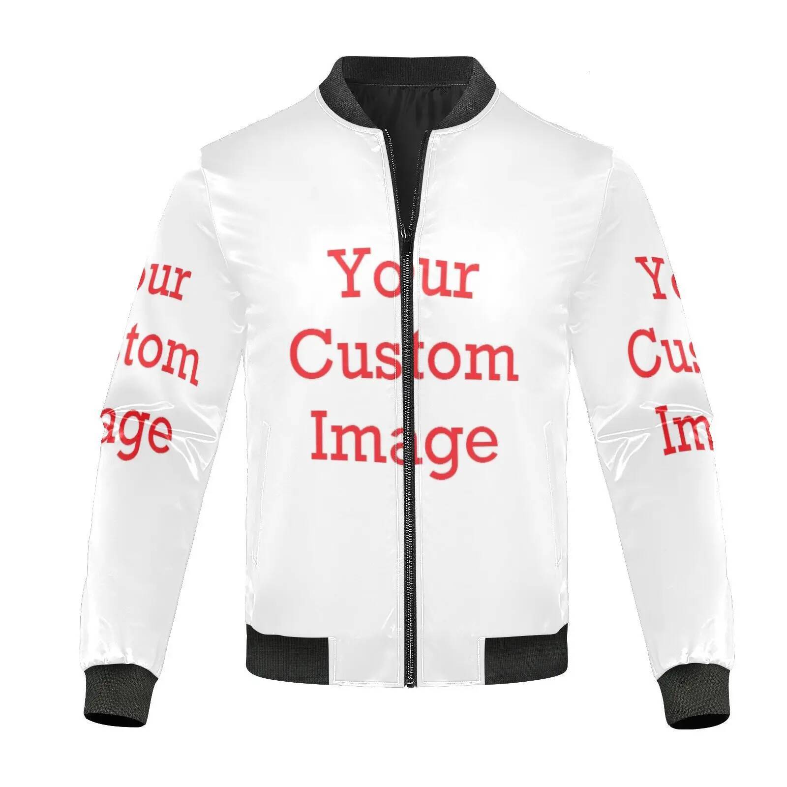New Men Casual Jackets Spring and autumn Sportswear Customizing images Jacket Mens jackets Male Coat Plus Size S-2XL