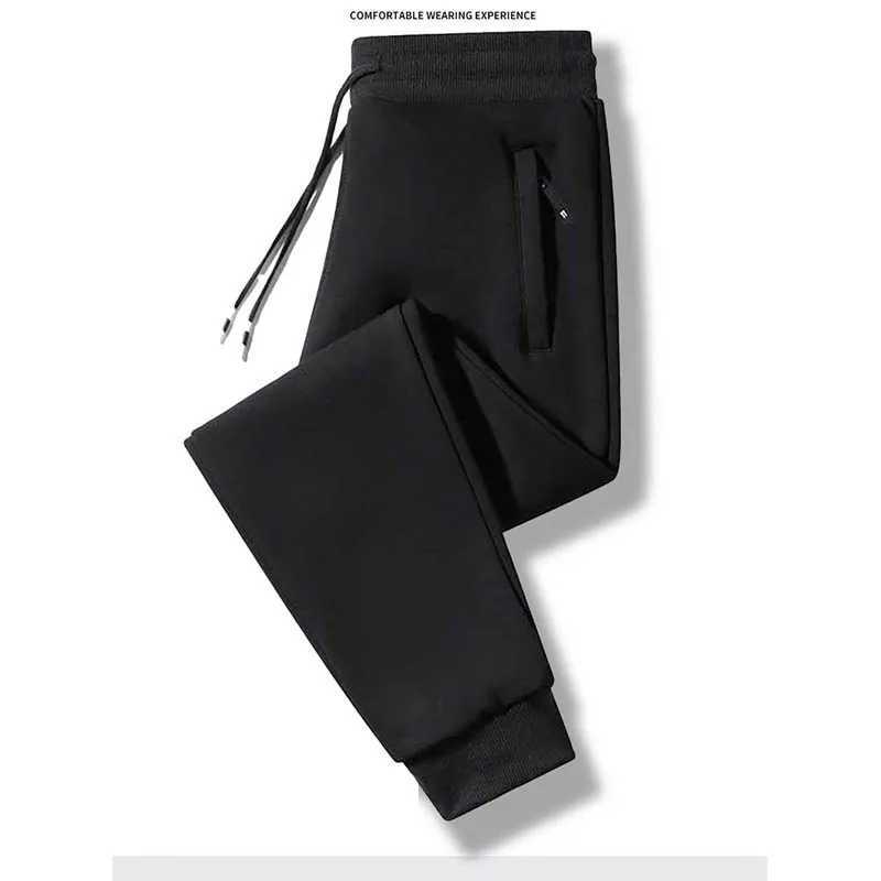 Solid color corded sweatpants mens casual pants fashion sports pants loose fashion spring and autumn plus size pantsXJ250904