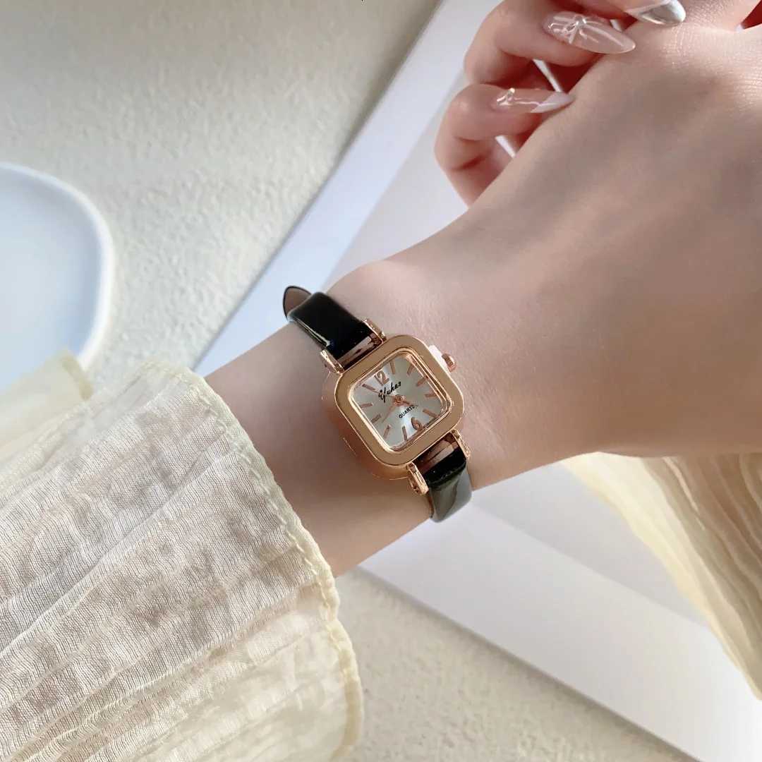 Wens Leather Strap Watch Elegant Square Watches Wens Watch with Classic Vintage Dial Design Analog Quartz Dress Watch X250904