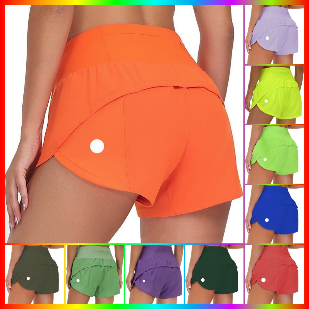 Short Women's High Waisted Running Quick Dry Athletic Workout Shorts jump close skin have ed Loose no awkward yoga Pilates Jogging shorts