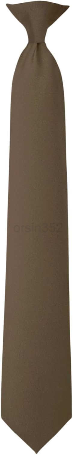 Uniform Solid ClipOn Tie with ButtonholesW250904