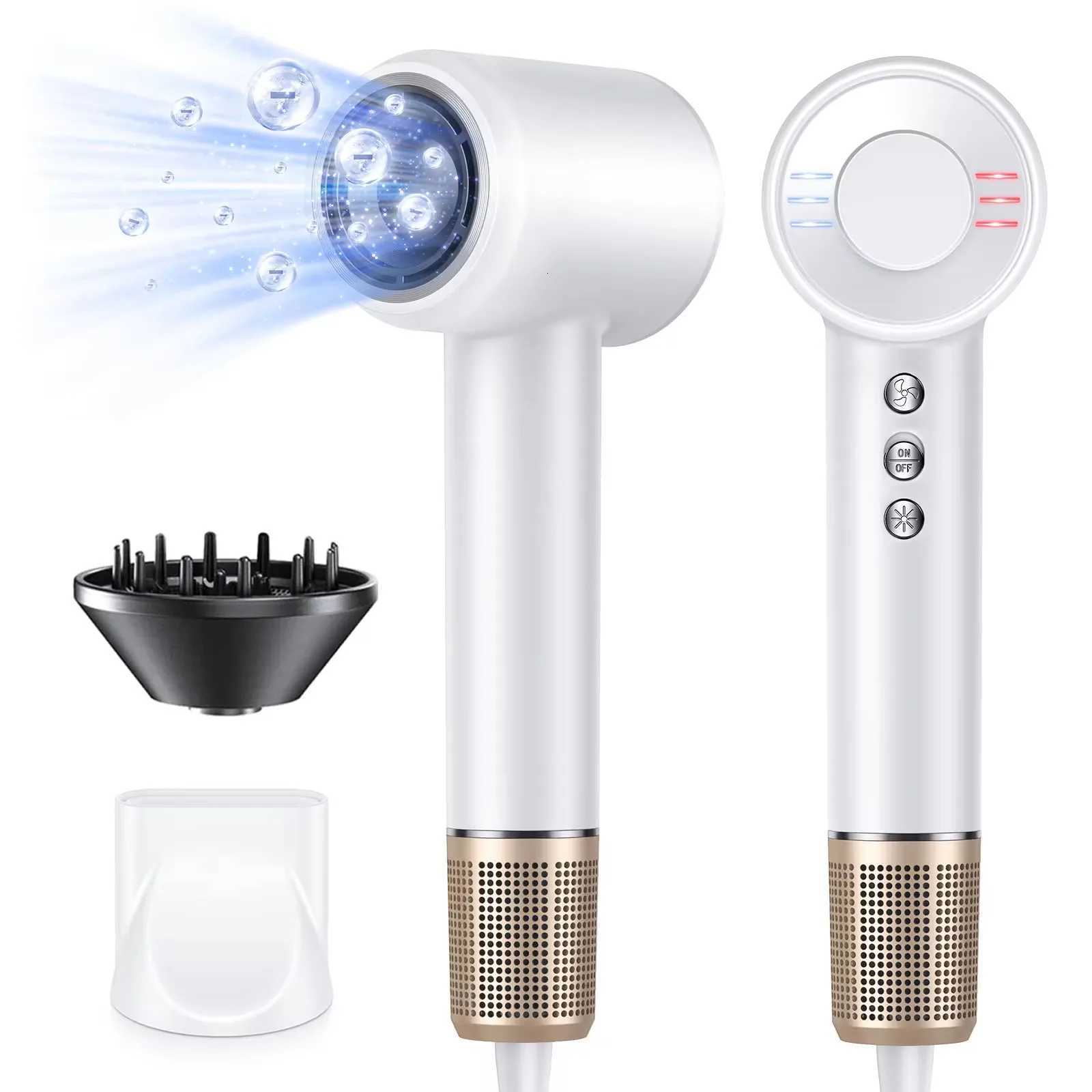 High Speed Hair Dryer 120000RPM 40ms Fast Drying Blow Dryer Low Noise ThermoControl Negative Iconic Hairdryer For HomeTravelW250904