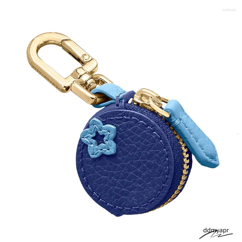 Keychains Cherry Blueberry Design Fruit Charm Coin Purse Microfiber Leather Cute Key Chain Mini Pouch Wallet Gift Ddmyday For Airtag Girl Women Ddmyda