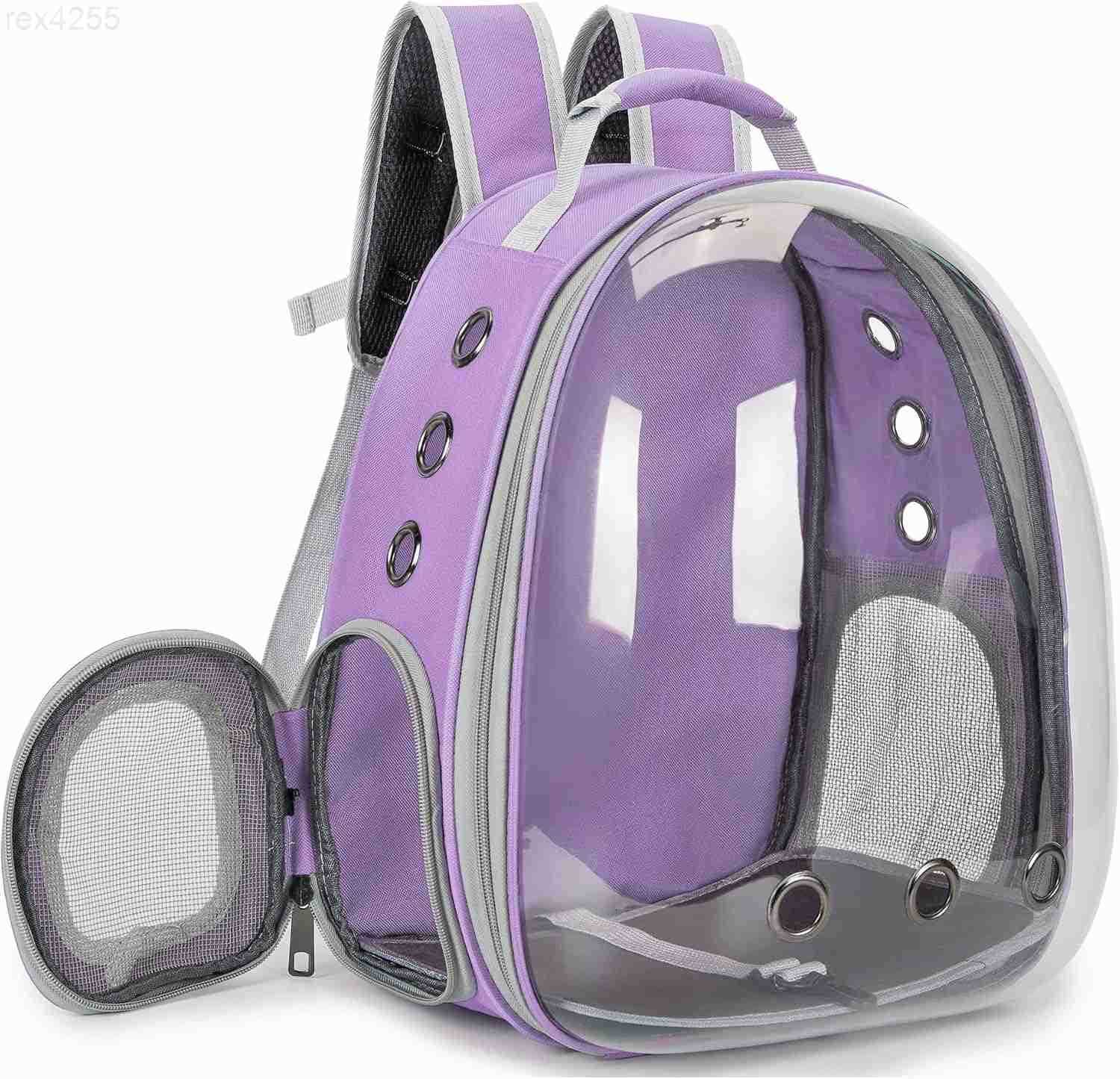 Cat Bubble Backpack Carrier for Small Medium Dogs Cats Carrying Bag Airline Approved Pet Travel Carrying Bag Dog Hiking Walking Outdoor Backpack Purpl
