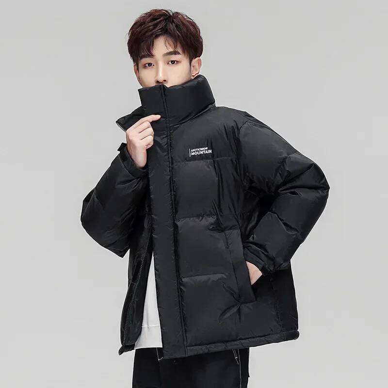 Winter Couples' Coat 90 White Duck Down Jackets For Men & Women Korean Thickened Stand Collar Patchwork Outerwear Jk-996